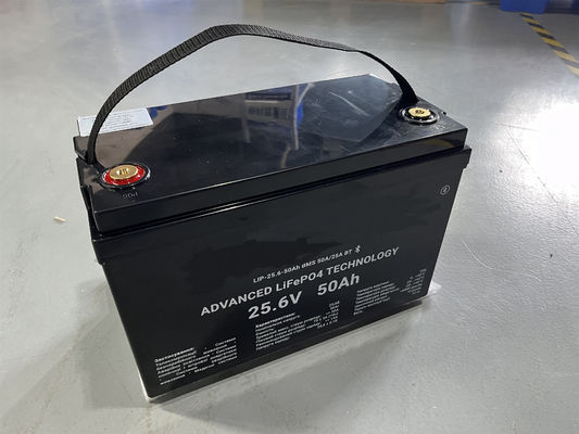 Batterie de stockage solaire LiFePO4 12,8V 100Ah 1280Wh 25,6V 50Ah pour le camping-car