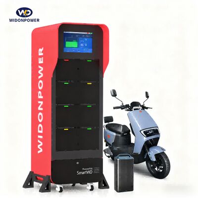Armoire d'échange de batterie 8 baies haute sécurité - Stratégie de charge intelligente, communication BMS et station d'échange de batterie avec protection IPX4
