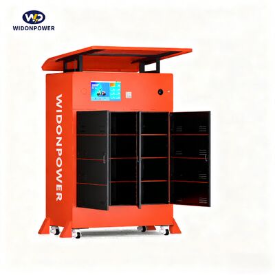 Cabinet d'échange de batteries intelligentes intérieur/extérieur 12-slot - Surveillance des nuages, communication BMS et station d'échange de batteries pour la détection de l'immersion dans l'eau